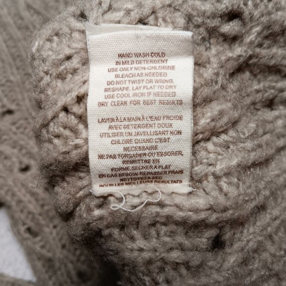 ✨ Free People Brown Soft Open Knit Wool Blend Sweater - Picture 4 of 6